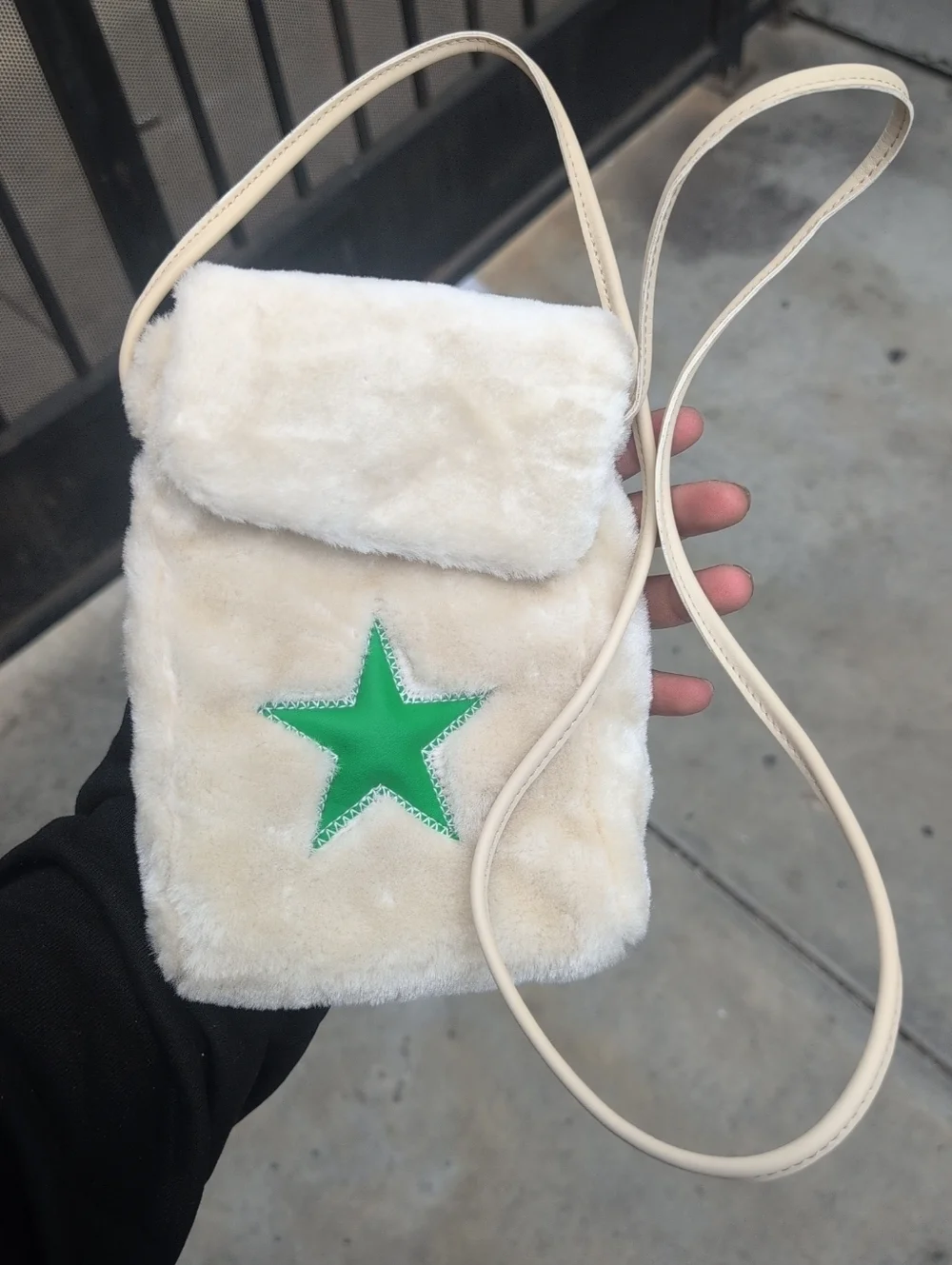 Chuck Taylor All Star Alpaca Faux Fur Cream Crossbody Bag NWOT